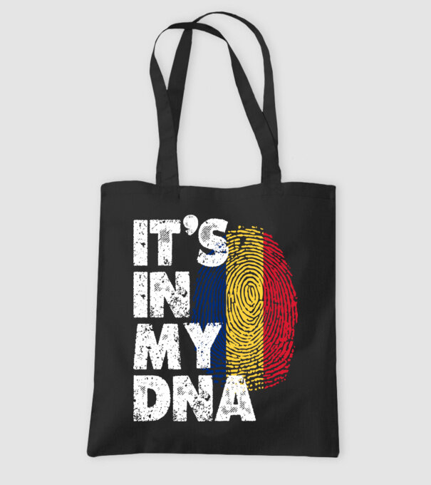 its in my dna model negru pe tricou