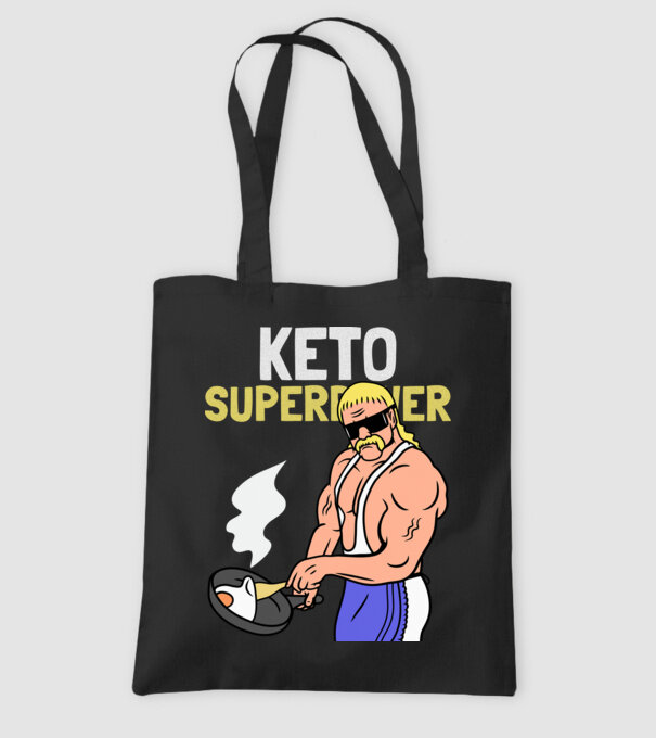 KETO SUPERPOWER model negru pe tricou