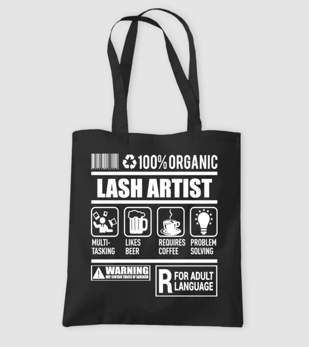 LASH ARTIST model negru pe tricou