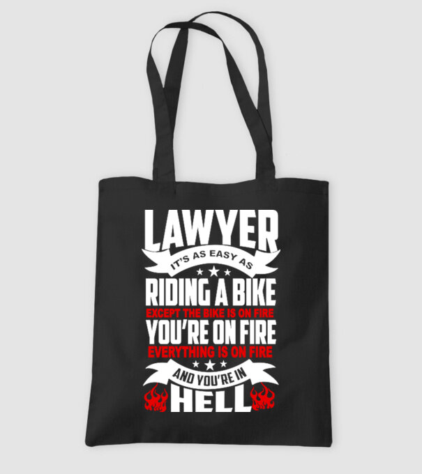 'Lawyer it''s easy as riding a bike...' model negru pe tricou