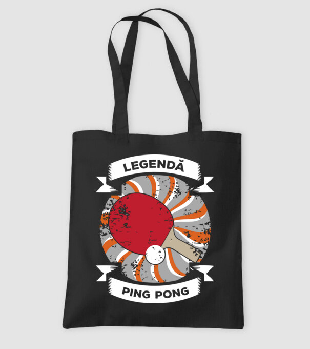 legendă Ping Pong model negru pe tricou