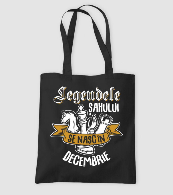 Legendele șahului se nasc în decembrie model negru pe tricou