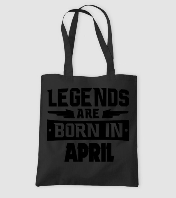 Legends are born in April model negru pe tricou