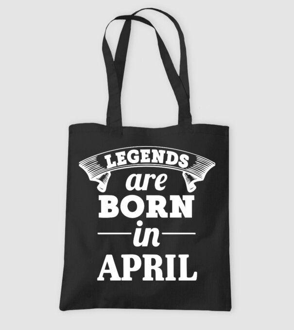 Legends are born in April model negru pe tricou