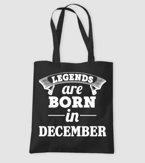Legends are born in - December model negru pe tricou