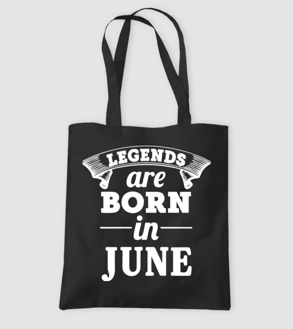 Legends are born in - June model negru pe tricou