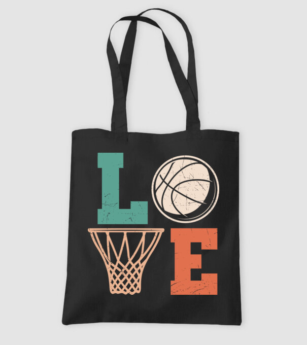 LOVE basketball model negru pe tricou
