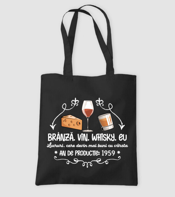 Lucruri, care devin mai buni cu vârsta 1959 65 de ani model negru pe tricou