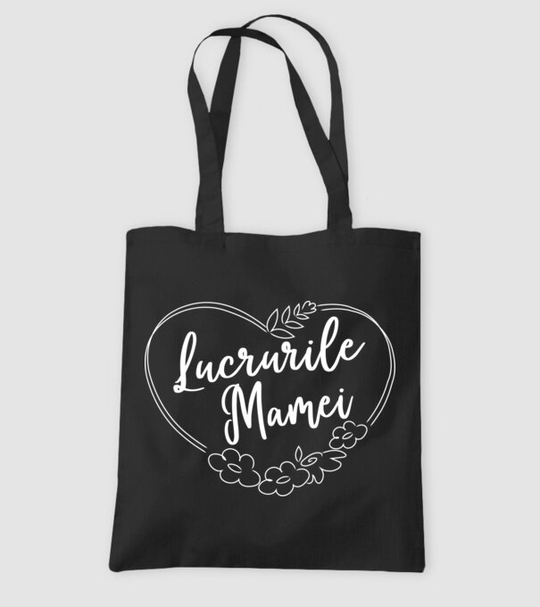 lucrurile mamei model negru pe tricou