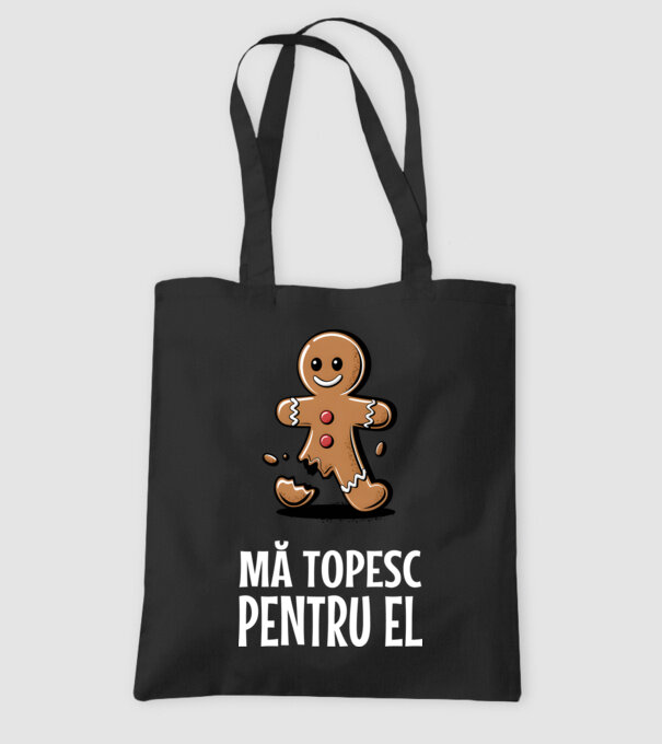 Mă topesc pentru el Negru model negru pe tricou