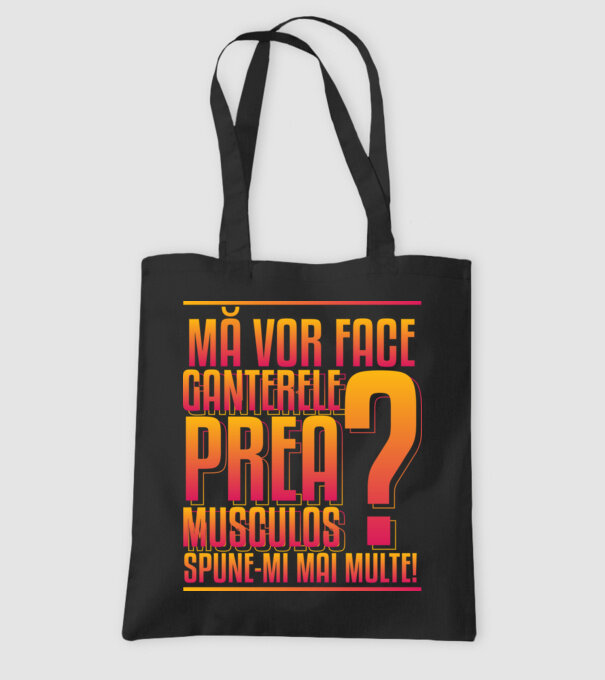 Mă vor face ganterele prea musculos? spune-mi mai multe! model negru pe tricou