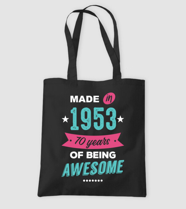 Made in 1953 model negru pe tricou