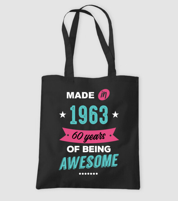 MADE IN 1963 model negru pe tricou