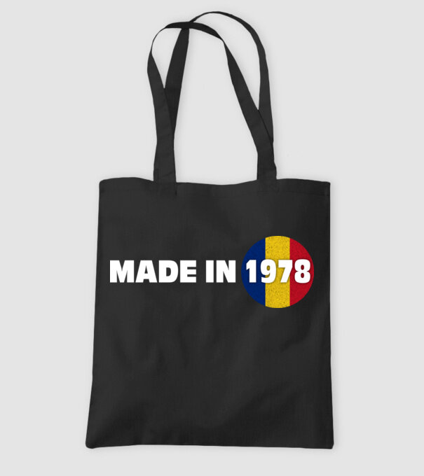 made in 1978 retro vintage model negru pe tricou