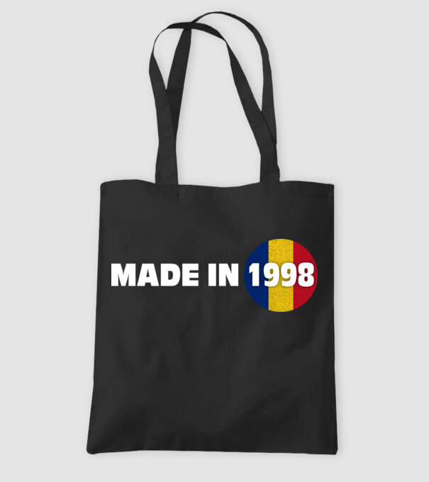 Made in 1998 model negru pe tricou