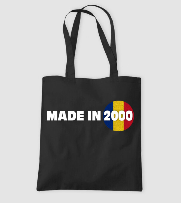 Made in 2000 model negru pe tricou