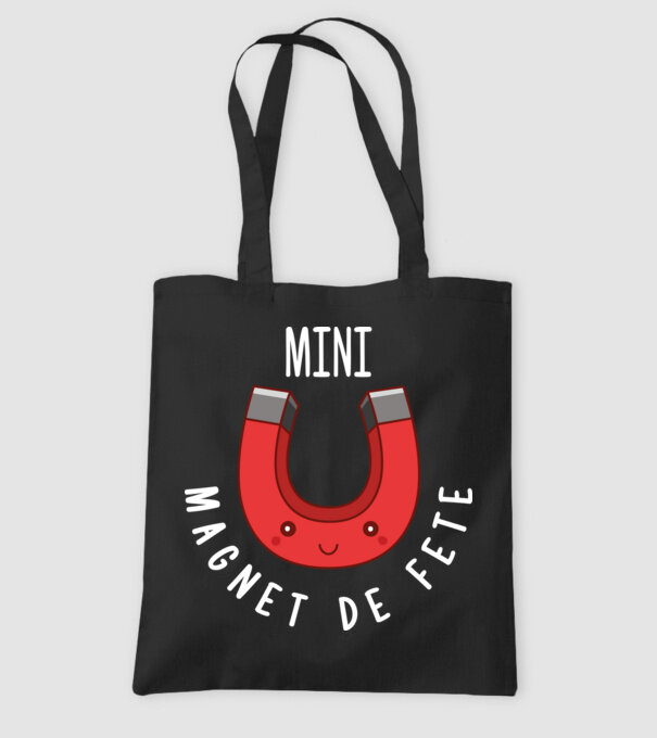 Mini magnet de fete model negru pe tricou