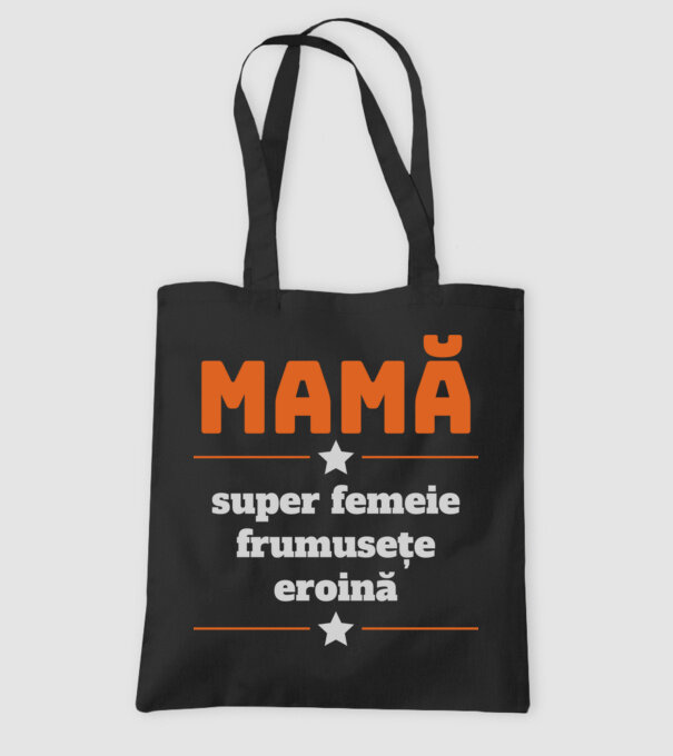 mamă, super femeie, frumusețe, eroină model negru pe tricou