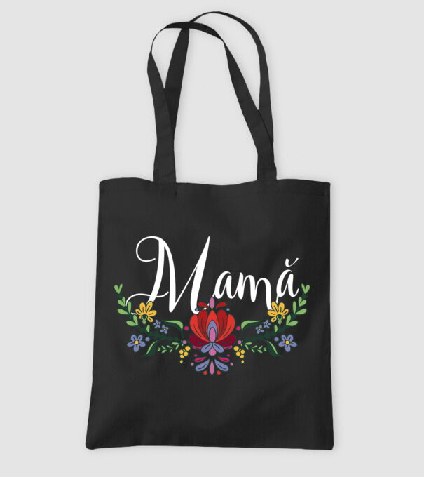 Mamă model negru pe tricou