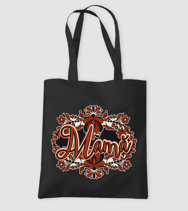 Mamă model negru pe tricou