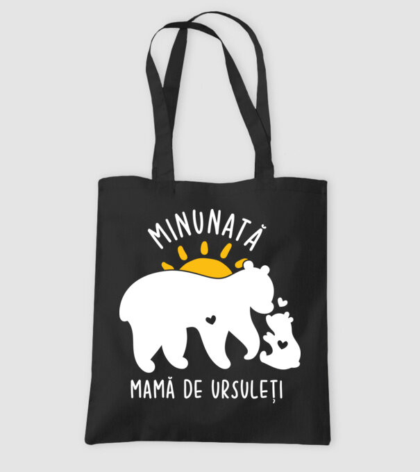 Minunată mamă de ursuleți model negru pe tricou