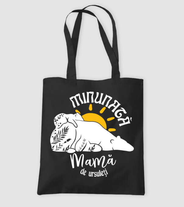 Minunată mamă de ursuleți model negru pe tricou