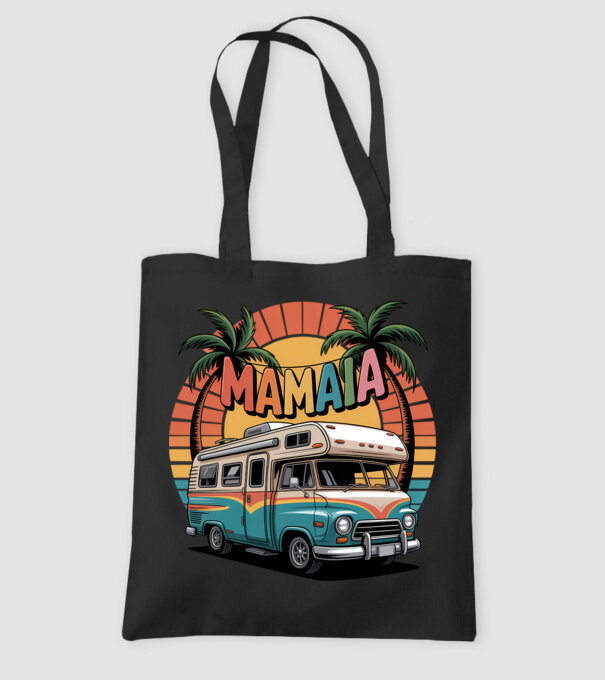 MAMAIA model negru pe tricou