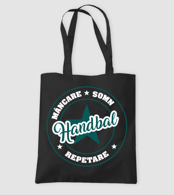 mâncare somn repetare HANDBAL model negru pe tricou