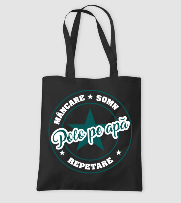 mâncare somn repetare POLO PE APĂ model negru pe tricou