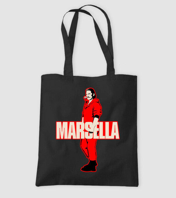 mareille la casa de papel model negru pe tricou