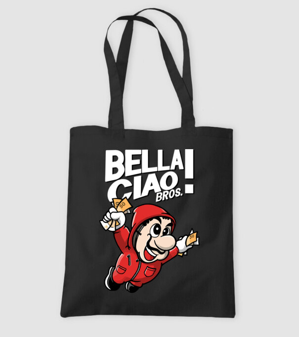 mario la casa de papel model negru pe tricou