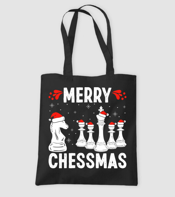merry chessmass model negru pe tricou
