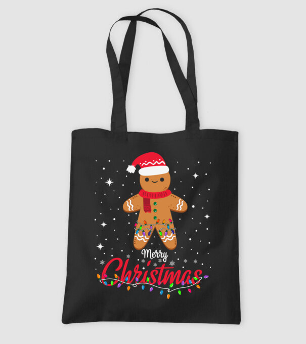 Merry christmas cookie model negru pe tricou