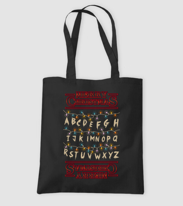 merry christmas upside down model negru pe tricou