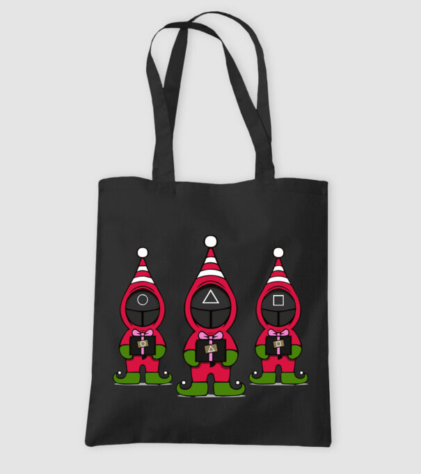 merry squid game model negru pe tricou