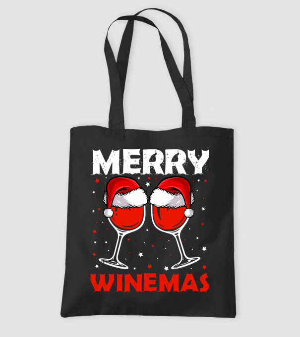 Merry winemas model negru pe tricou