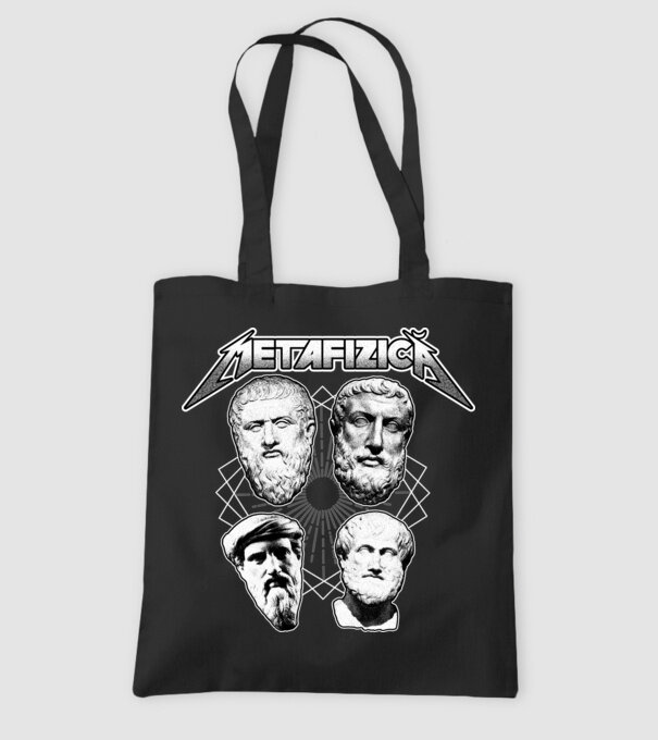 metafizică model negru pe tricou