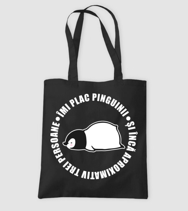 Îmi plac pinguinii - și încă aproximativ trei persoane model negru pe tricou