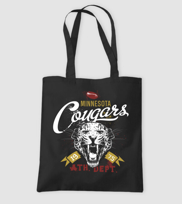 Minesota Cougars model negru pe tricou