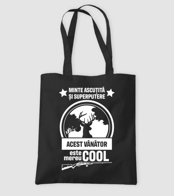 minte ascuțită și superputere acest vânător este mereu cool model negru pe tricou