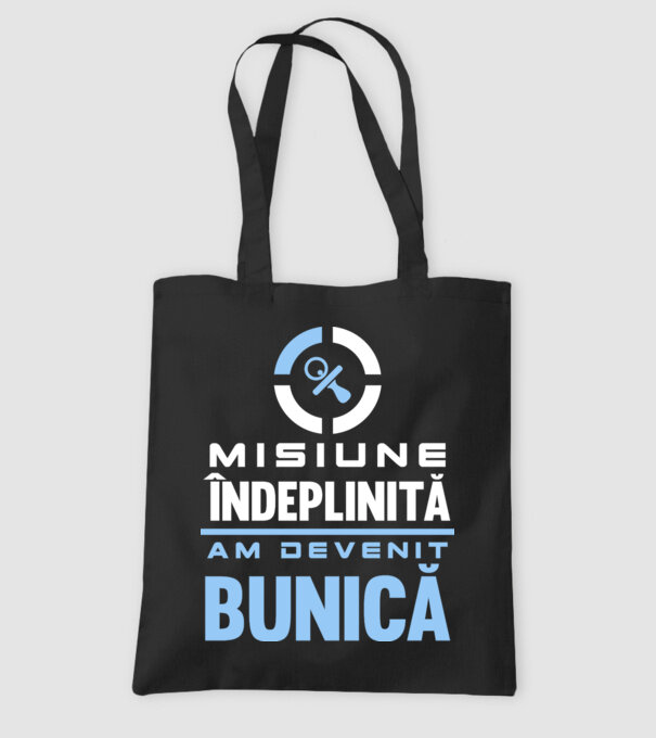 Misiune îndeplinită - am devenit bunică model negru pe tricou