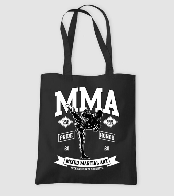 MMA model negru pe tricou
