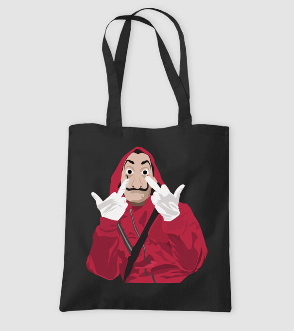 money heist fcku model negru pe tricou