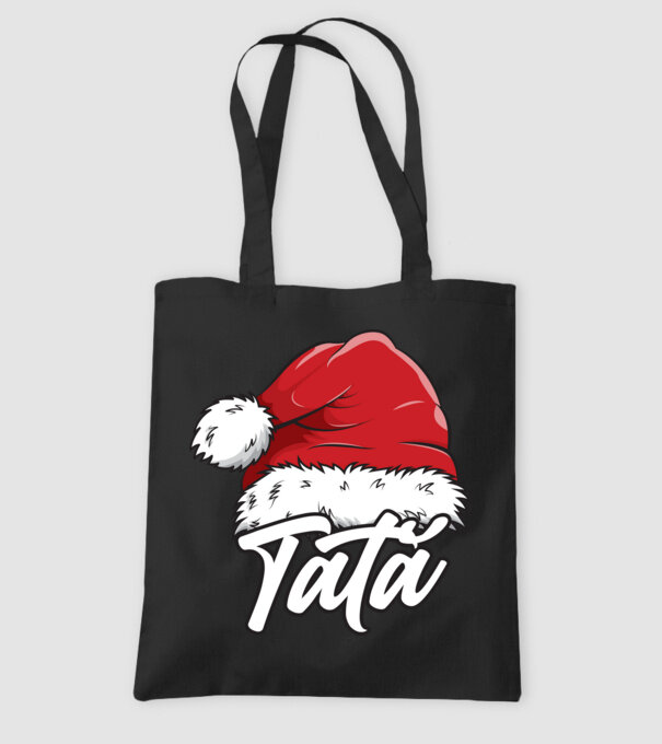 tată Santa Hat model negru pe tricou