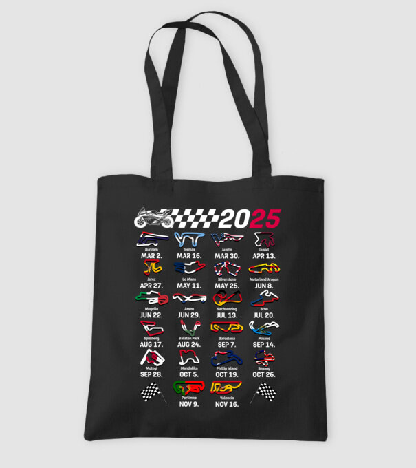 MOTOGP 25 CALENDAR Negru model negru pe tricou