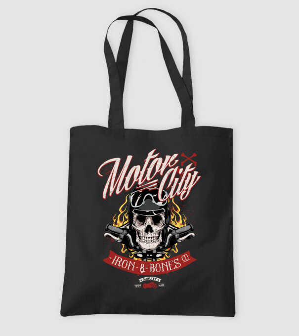 Motor City model negru pe tricou
