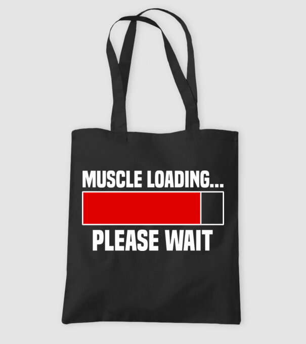 Muscle loading model negru pe tricou