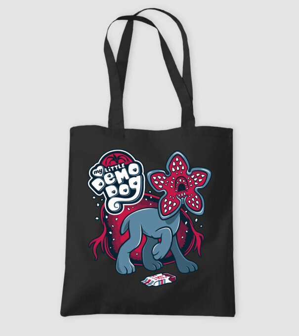 my little demodog model negru pe tricou