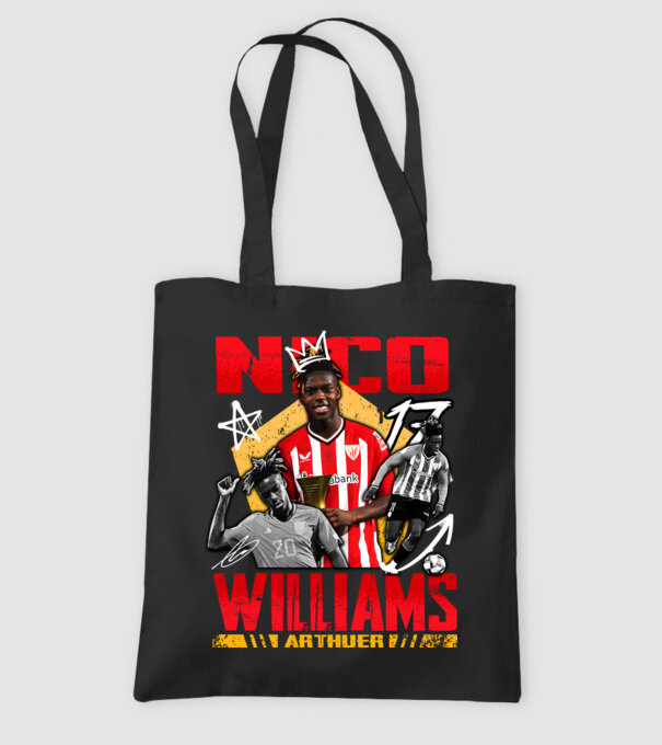 Nico Williams tribute model negru pe tricou