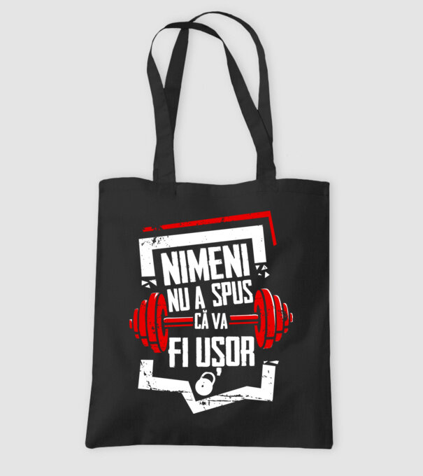 nimeni nu a spus că va fi ușor model negru pe tricou